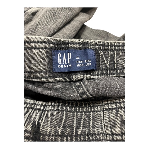 GAP High Rise Wide Leg Cargo Utility Black Pull On Jeans - Picture 6 of 6